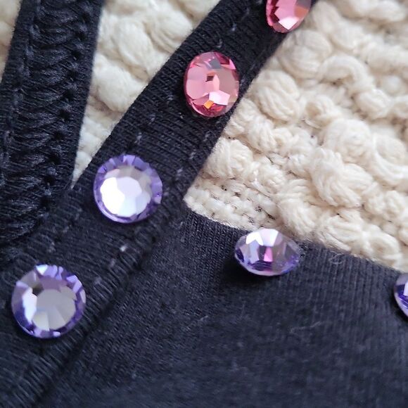 Sale 🔥 Wear moi Black Bodysuit with crystals. Size M - Picture 4 of 8